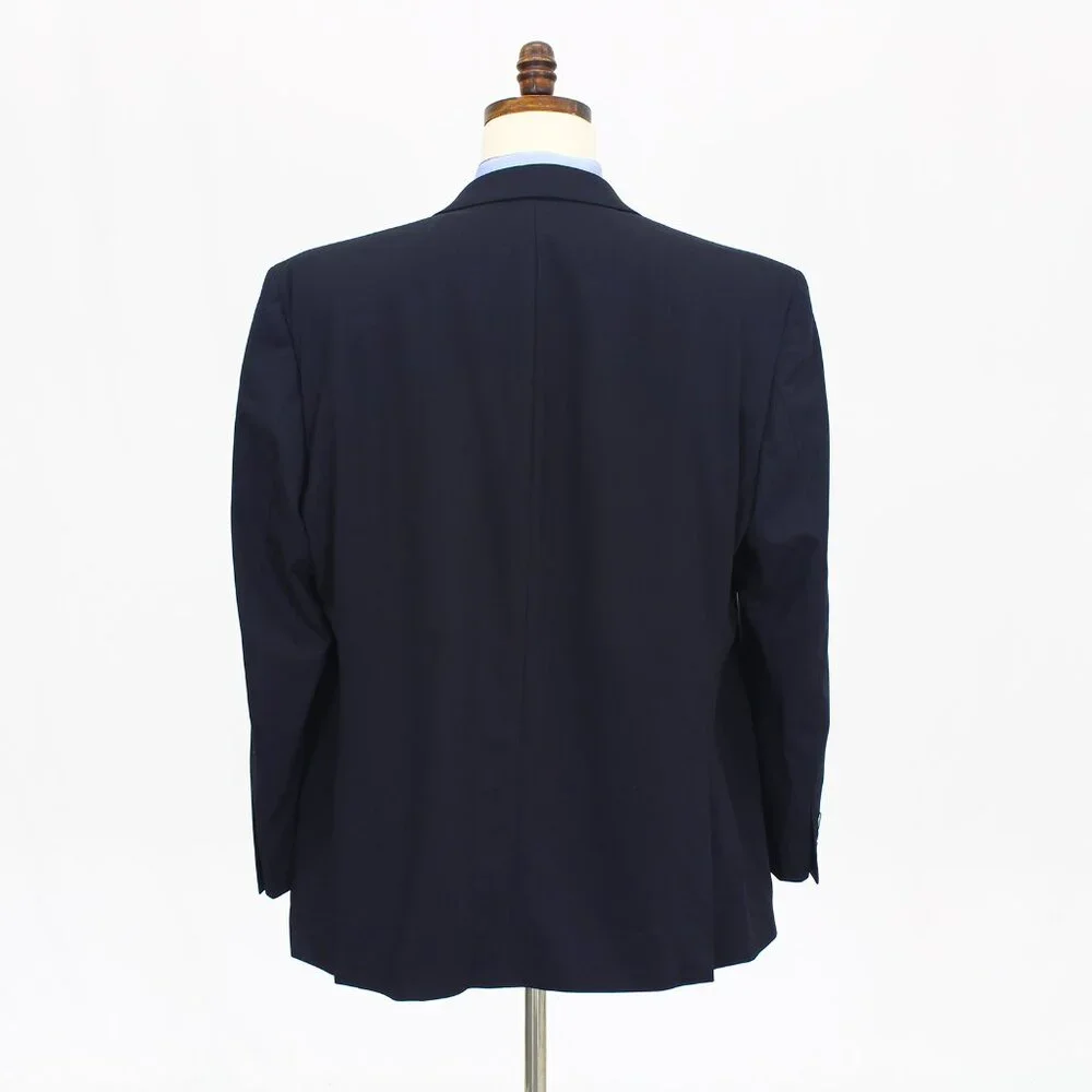 Calvin Klein 48R Navy Solid 2-Button Sport Coat Blazer Jacket T805